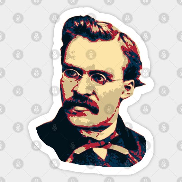 Friedrich Nietzsche Sticker by Nerd_art